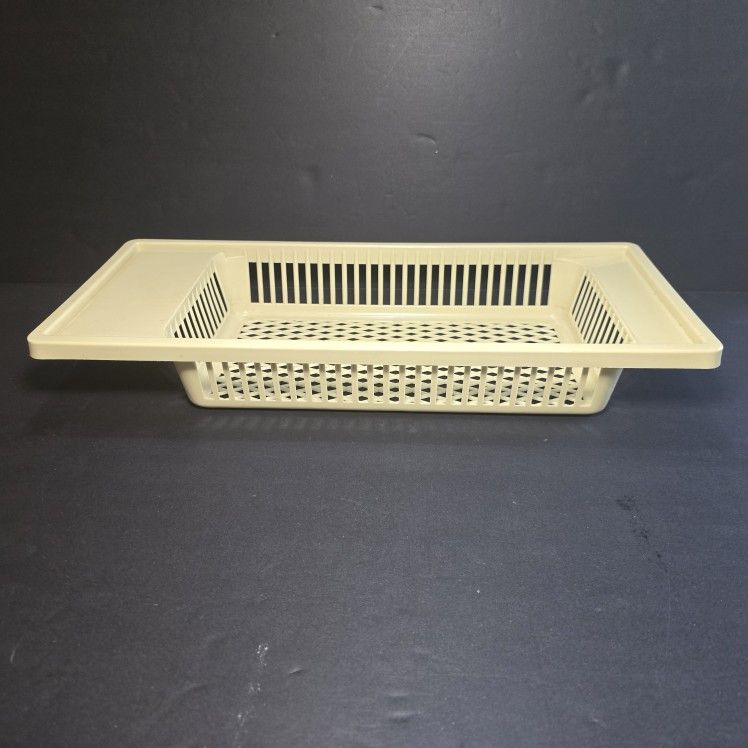 Vtg Sink Drain Vegetable Basket Plastic Drying Rack Over Sink PER ALIMENTI Italy,