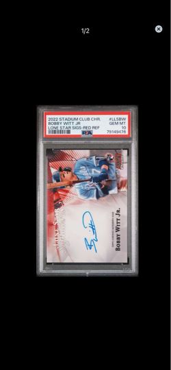 Bobby Witt Jr. 2022 Stadium Club Chrome Auto /5 PSA 10 Auto