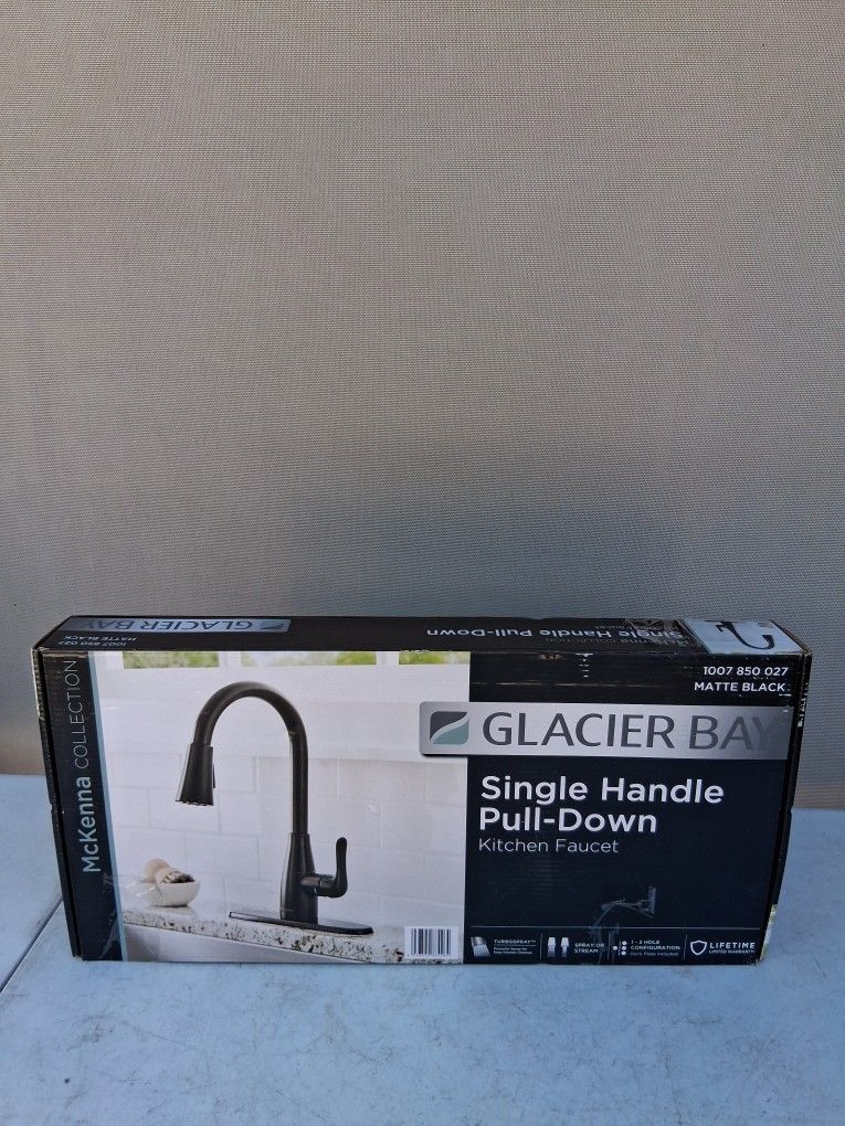 GLACIER BAY Single Handle Pull Down Kitchen Faucet