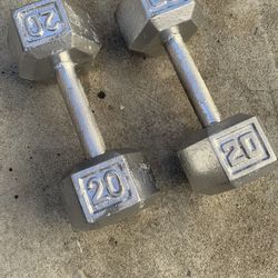 (2) 20 Lbs Barbells Each $20 Both $40 Firm 