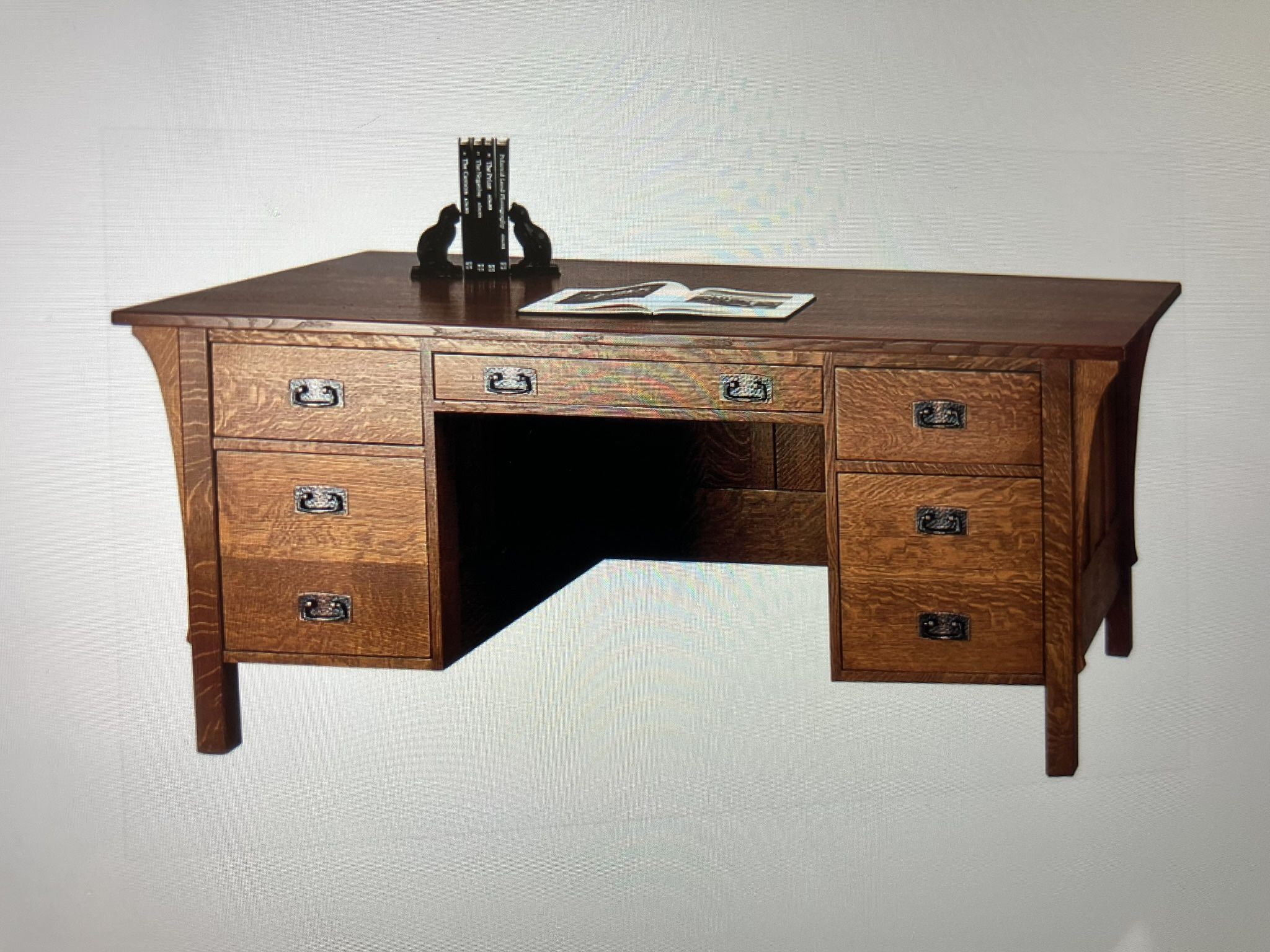 Stickley Executive Desk with Matching Swivel Leather chair