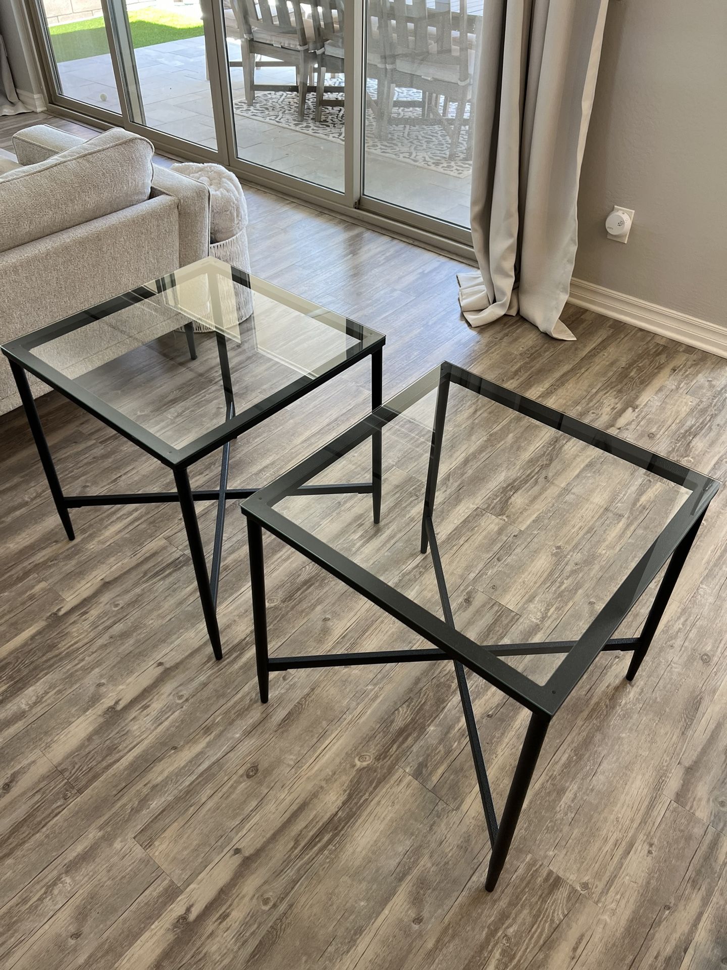 Modern Glass Top Tables (Set) 