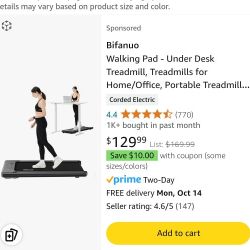 Treadmill Brand New  2.5HP  