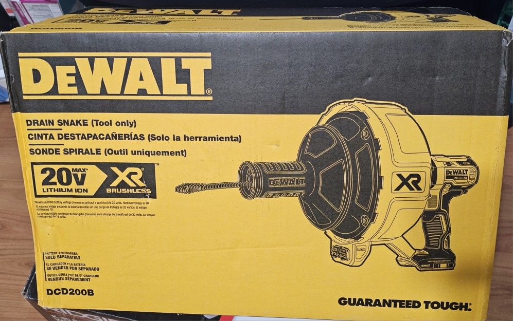 DEWALT 20V MAX XR Brushless Drain Snake (Tool Only) DCD200B from