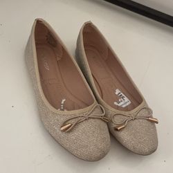 Flat Gold Shimmer shoes
