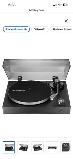 Insignia™ - Bluetooth Stereo Turntable - Black