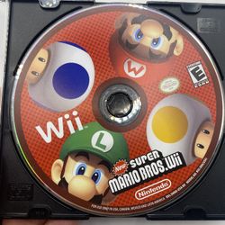New Super Mario Bros. Wii (Nintendo Wii, 2009) DISC ONLY, TESTED Authentic NSMB