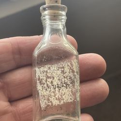 Vintage Glass Bottle With Cork Top 