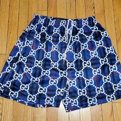 Blessed Blue Patterned Shorts - Size XXL