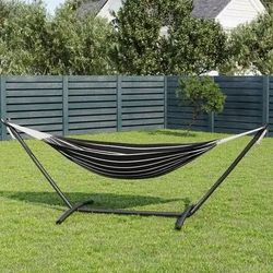 Brand New 9ft Double Hammock with Steel Stand (Unopened Box)