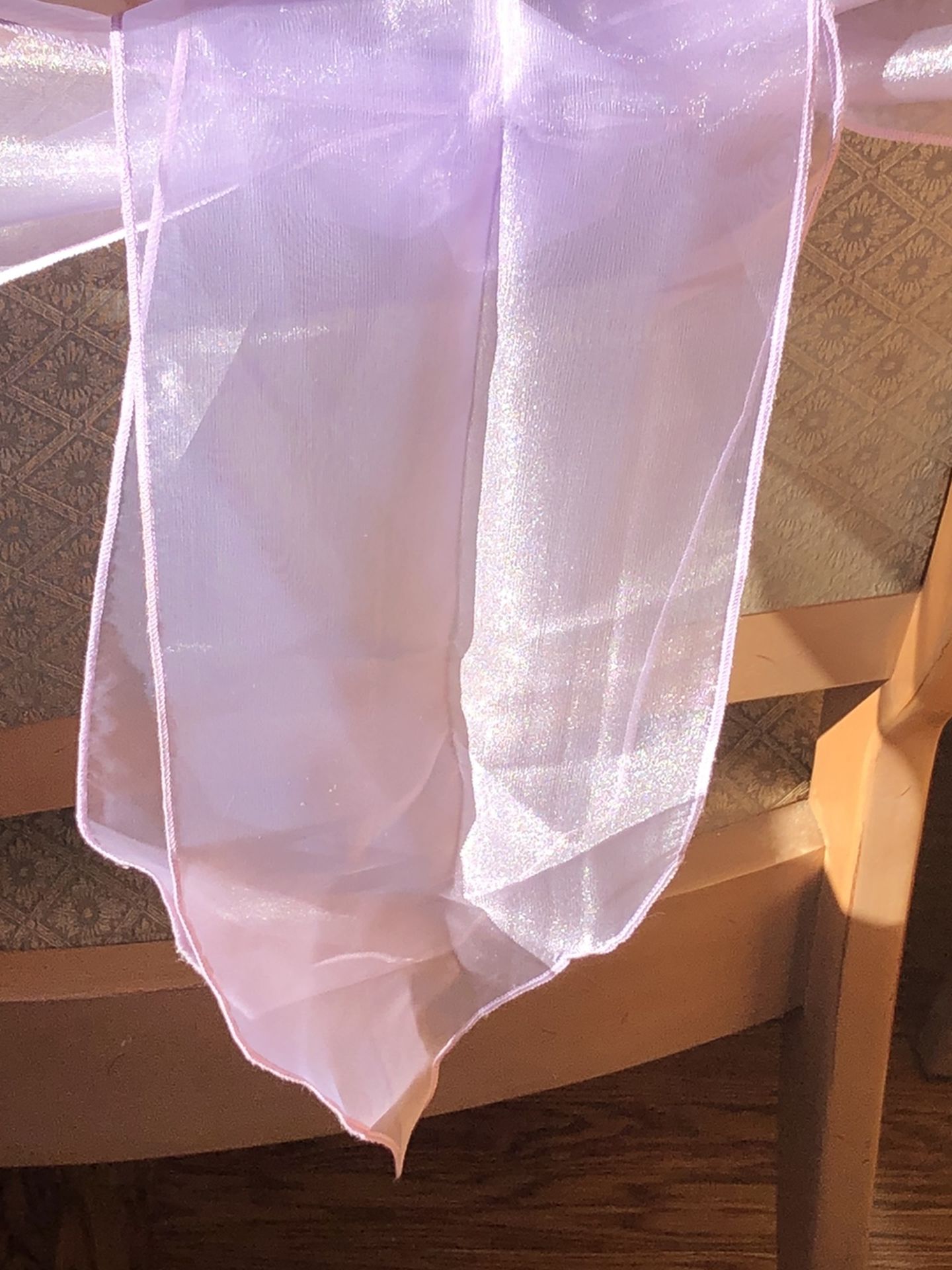 60 Lavender organza chair sashes