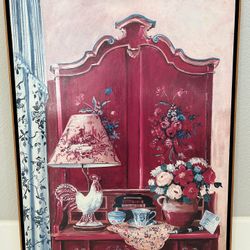 Vtg  Giclee  Painting “Her Thoughts “ By Mary Kay Crowley28x37” 