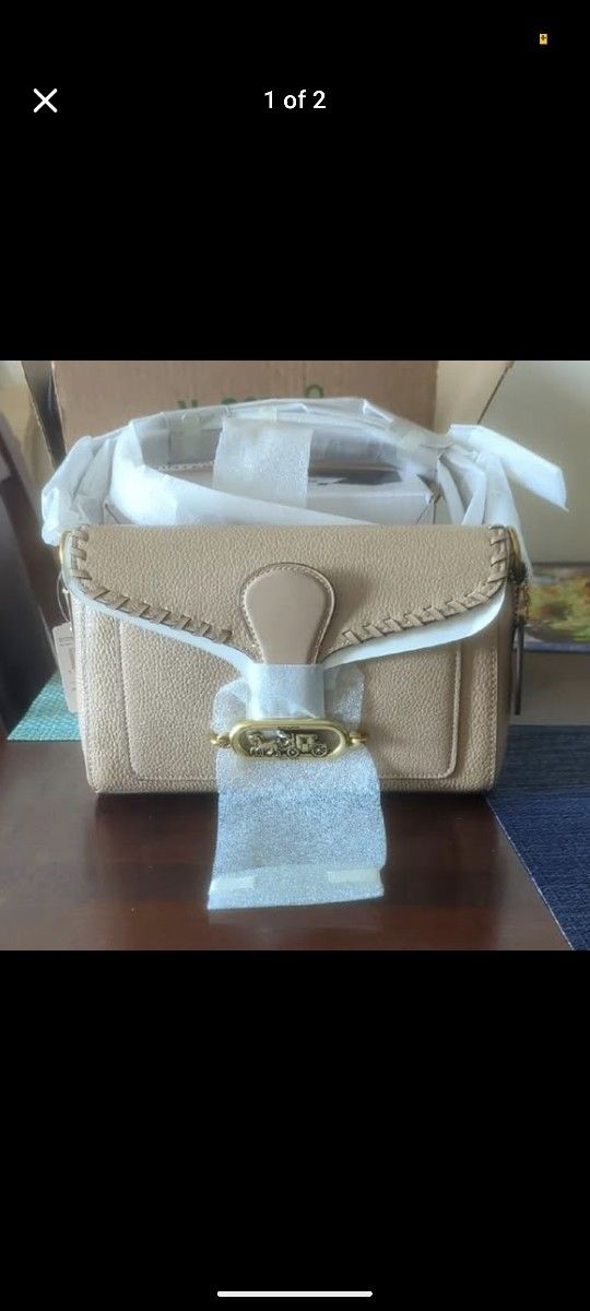 Coach Women's Jade Shoulder Bag with Whipstitch (Taupe