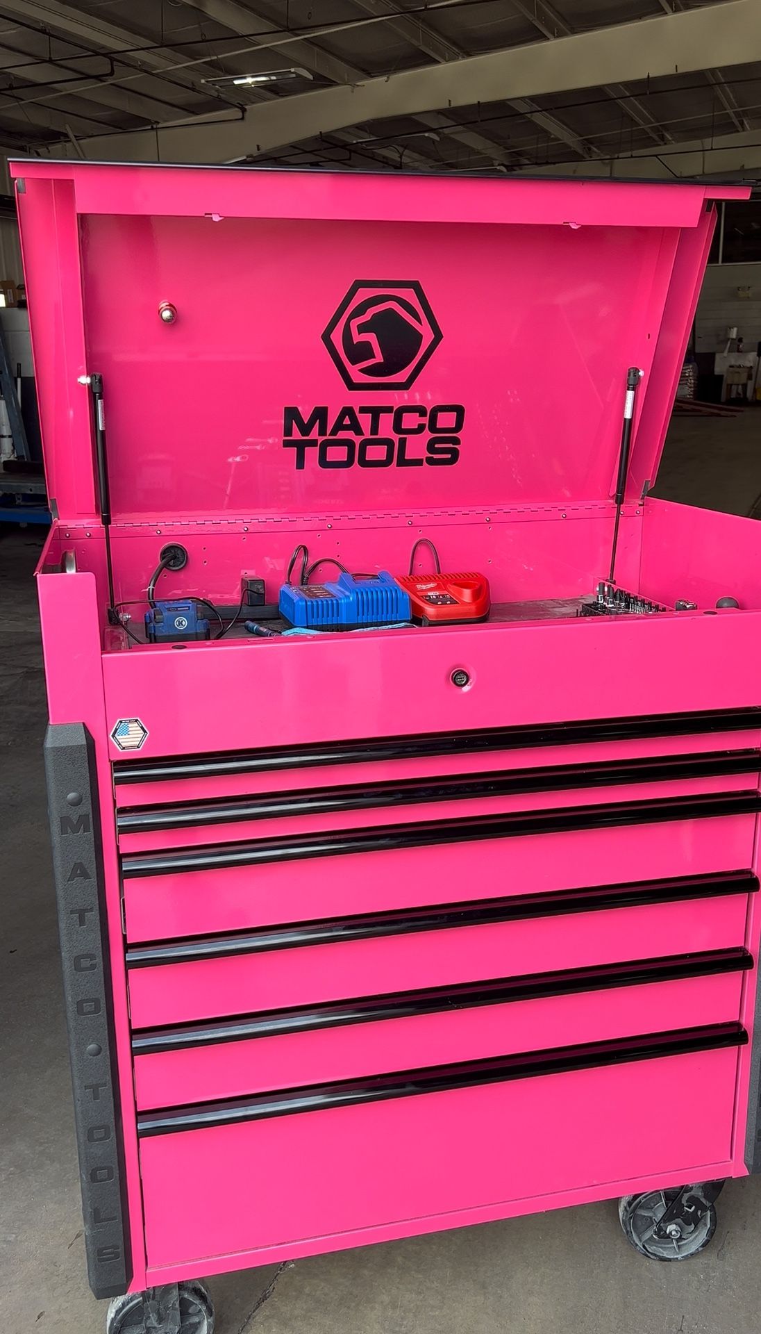 Matco Flip Top Rolling Tool Cart! Custom Color