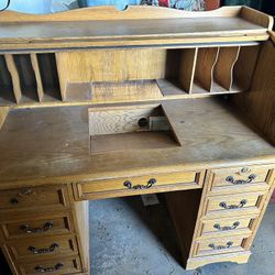 Vintage roll top Computer desk 