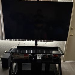 TV , TV STAND , & SOUND BAR 