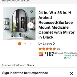 Brand New Arch Cabinet Mirror 