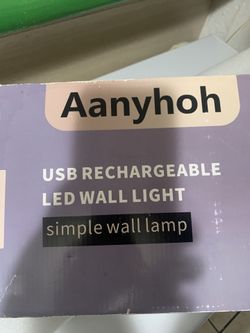 Set of 2 Battery Operated Wall Sconces USB Rechargeable with Remote Control NEW IN BOX 