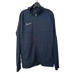 Size L Nike Dri-Fit USA Navy Blue Full Zip Track Jacket