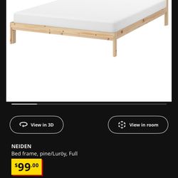 IKEA Bed  With Mattress Included Like New