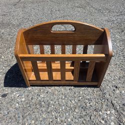 Wood Magazine Rack.