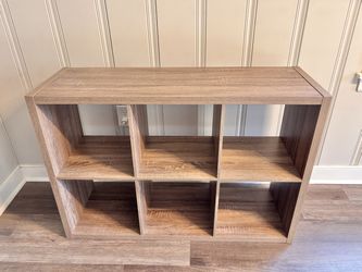 6-Cube Storage Organizer / Bookshelf – Wood Look