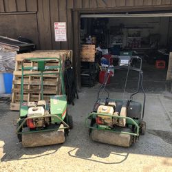 Lot of 2 Commercial Ryan Lawnaire V Lawn Aerators