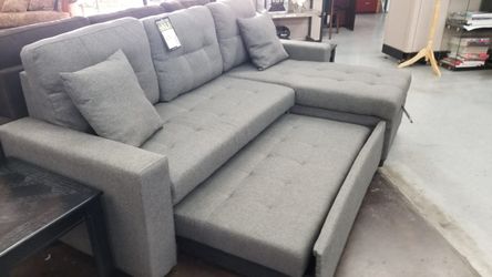 Micro Suede grey sofa chaise sectional
