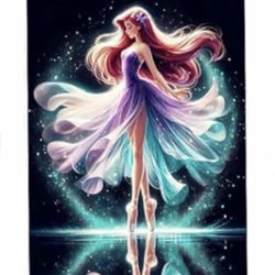 Walt Disney’s Princess Ariel Dancing Ballerina Diamond Art Painting Kit for Adults, The Little Mermaid, Full Drill Dots/Diamonds, DIY Arts Crafts, NEW