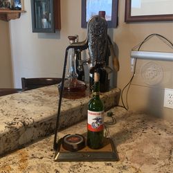 Brass Wine Uncorking Table Stand 