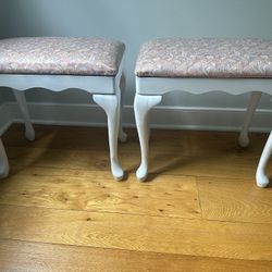 Bombay Company Upholstered Wooden Stools