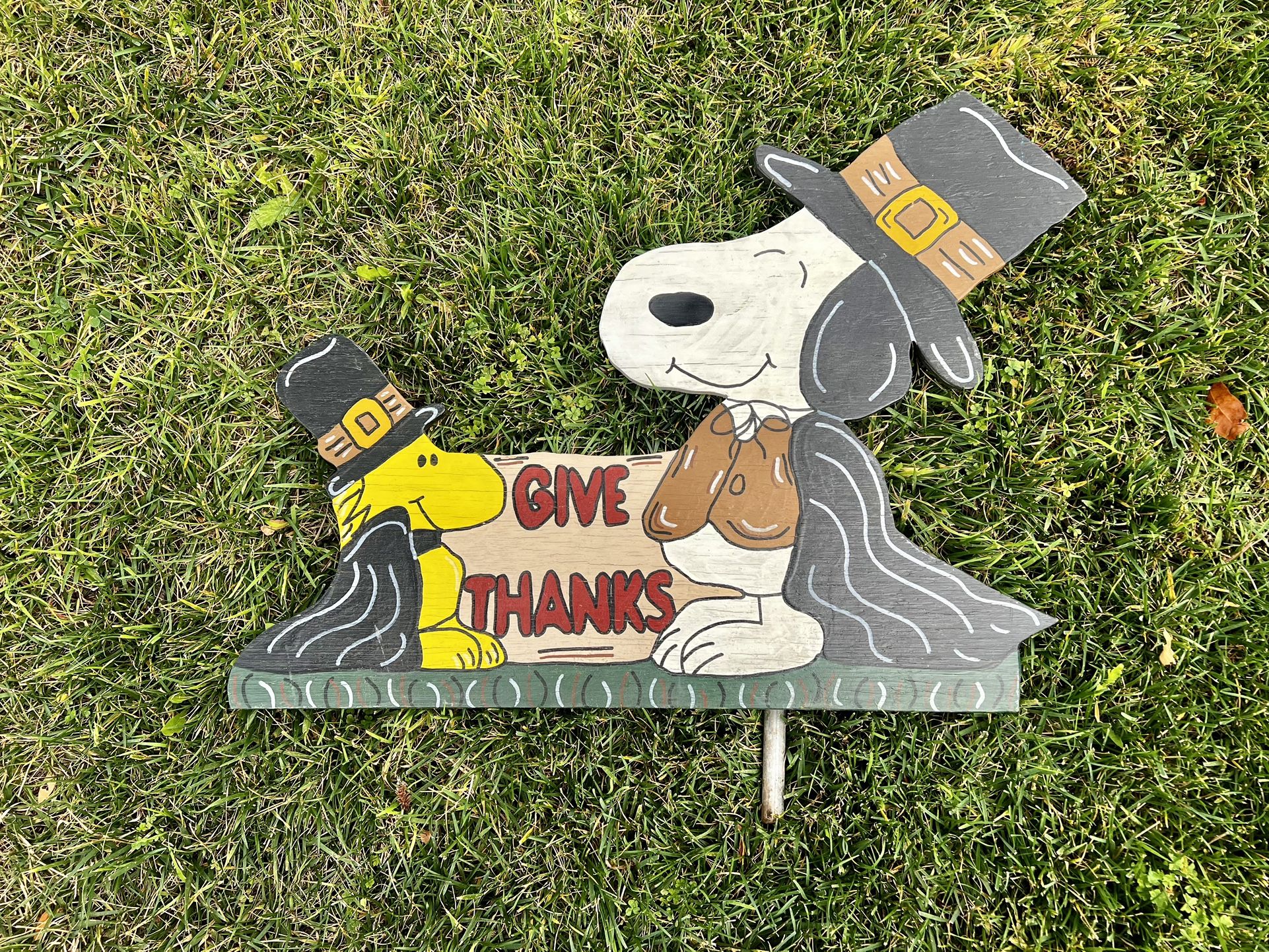 THANKSGIVING SNOOPY LAWN SIGN ART DECOR