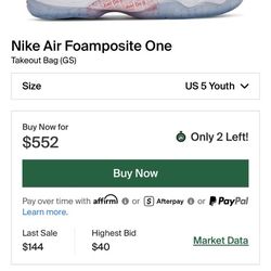 5y Nike Air Foamposites -BNIB