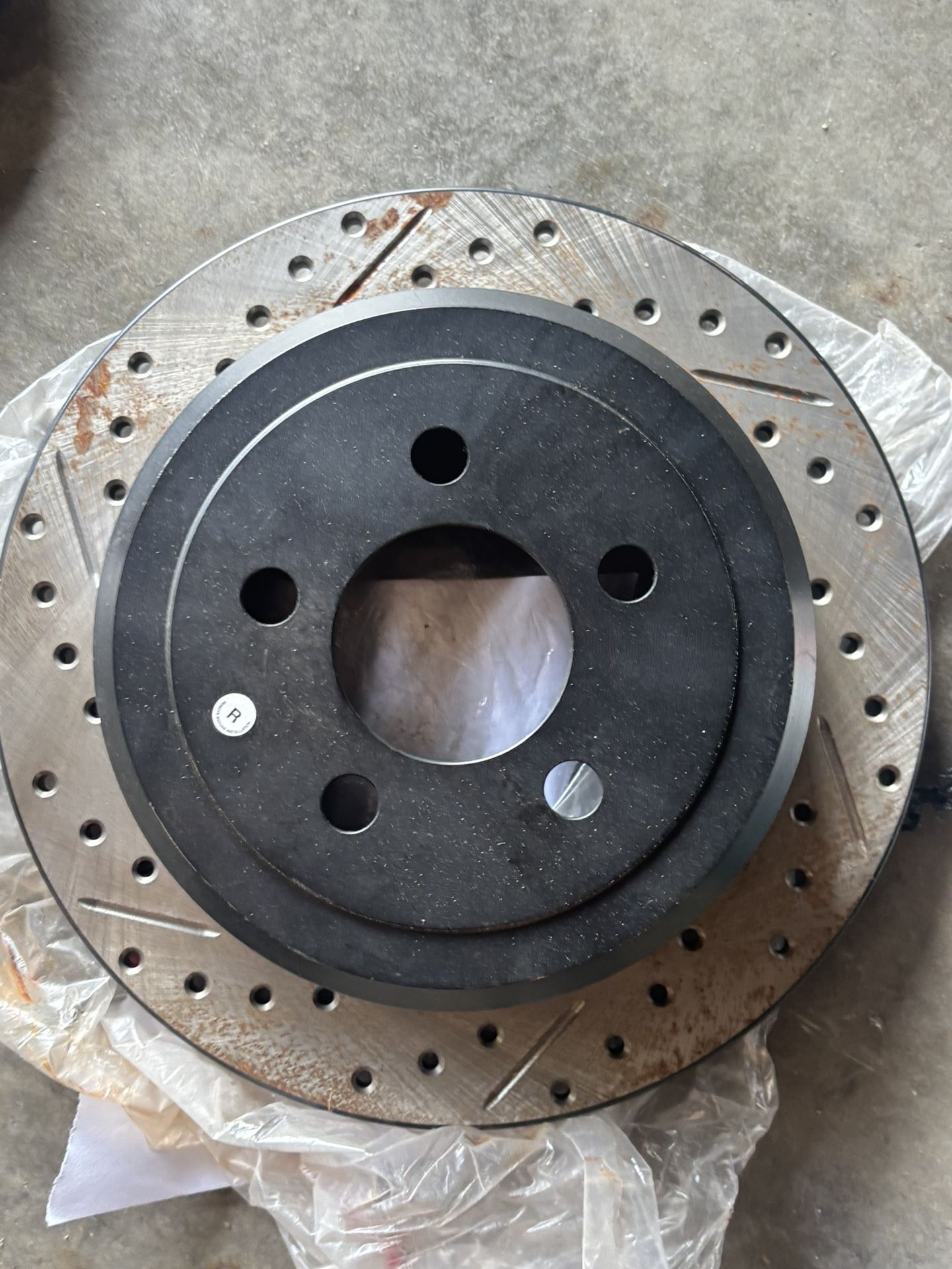 Rear Drilled and Slotted Disc Brake Rotor