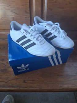 Adidas White Low-Top Sneakers with Box