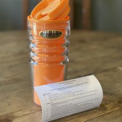 Starbucks Coffee Insulated Travel Tumbler Cup 16 oz Orange (New)