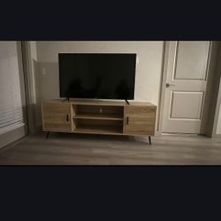 Entertainment center for flat screen television.