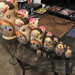 Matryoshka Russian nesting doll complete