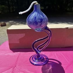 Blown Glass Scented Oil Lamp 