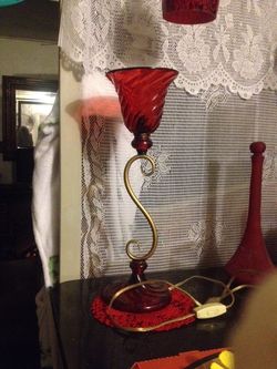 Vintage Red Lamp