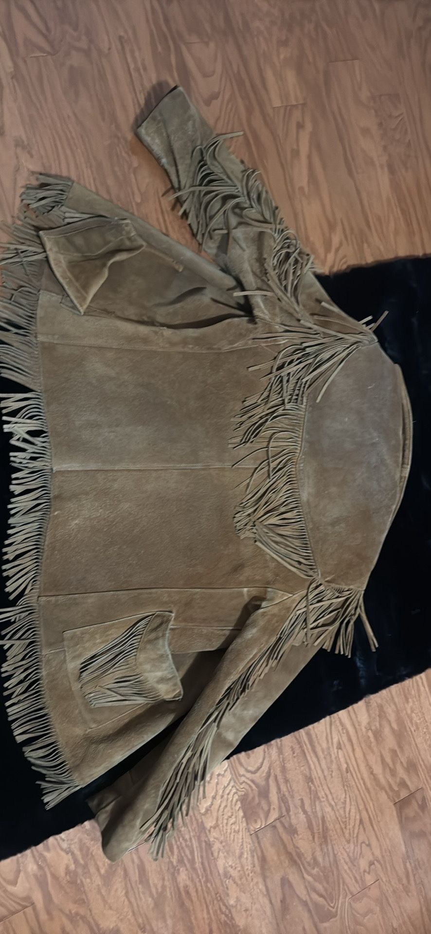 Vintage Leather Tassle Jacket