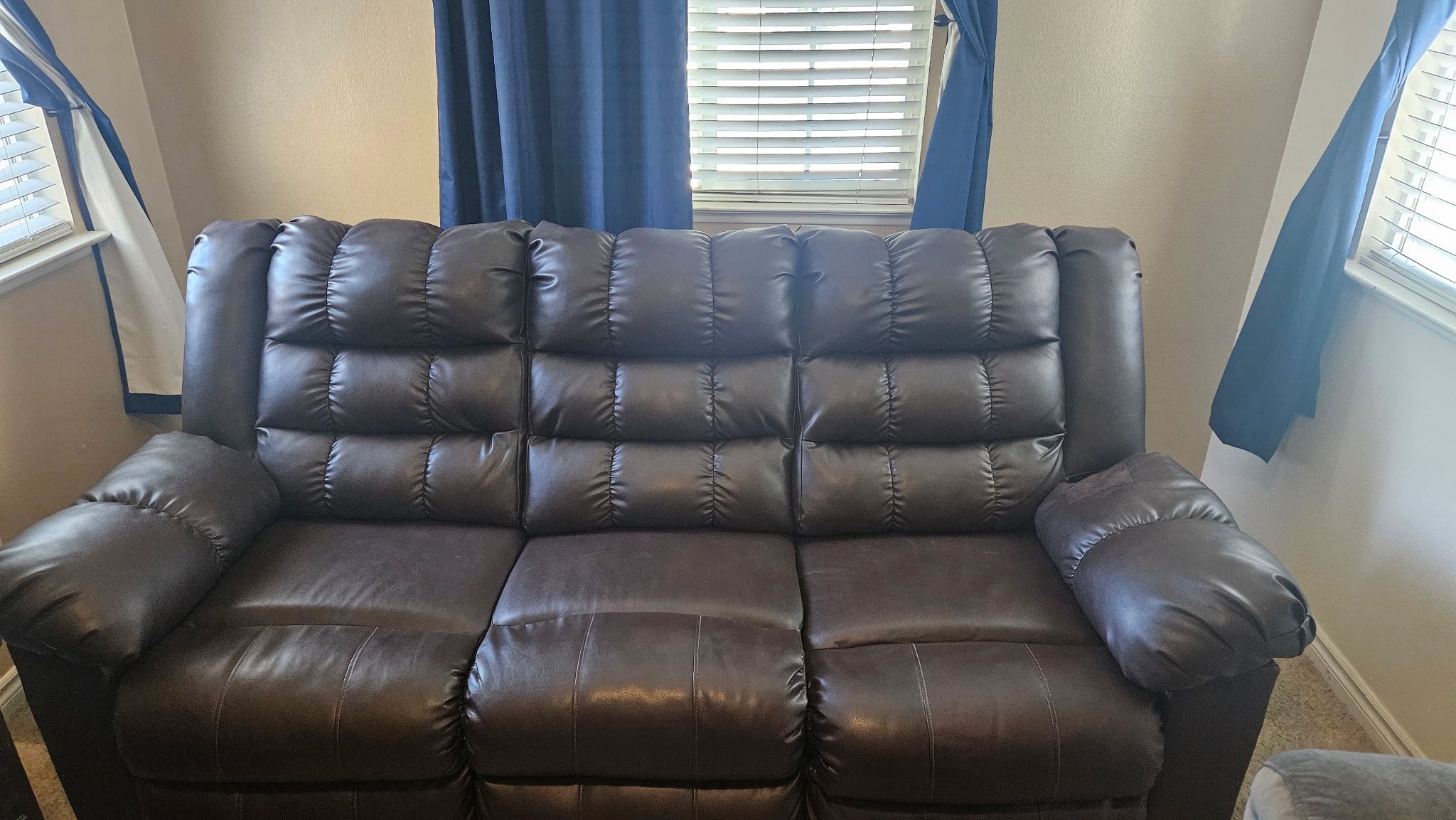 Leather Dark Brown Couch