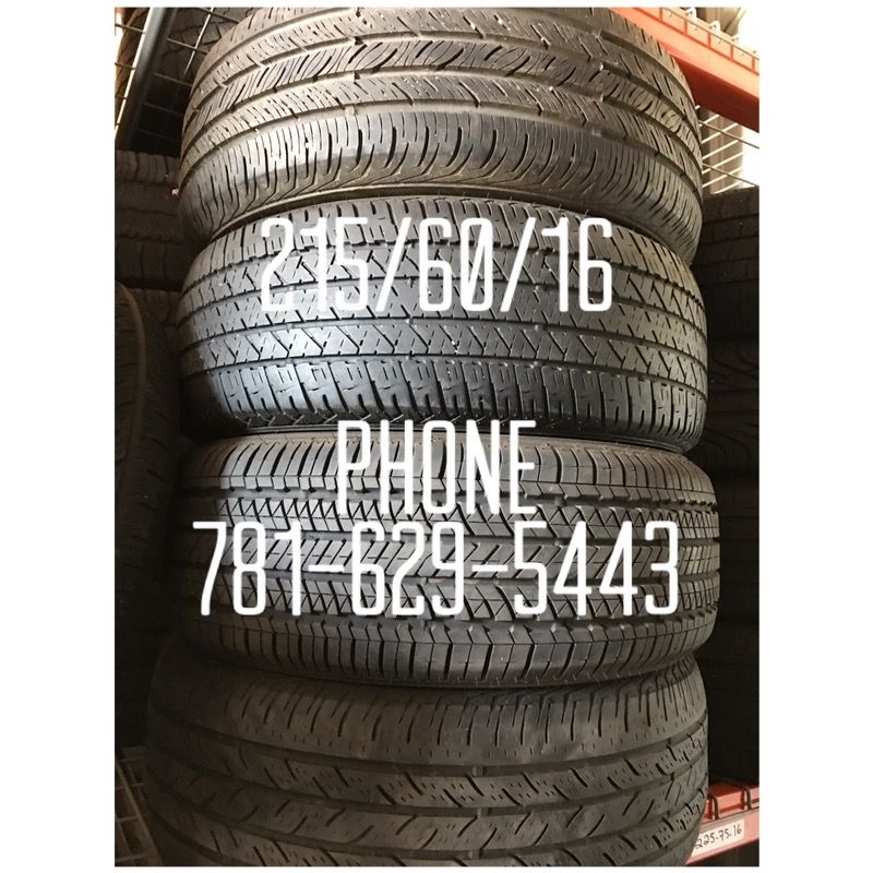 Used Tire For Sale 215/60/16 $45 each free mounting and Balancing