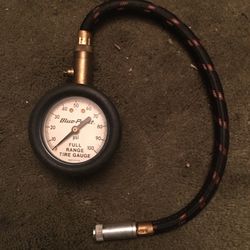 A VINTAGE BLUE POINT TIRE GAUGE 💯 PSI WITH 14” INCH HOSE LIKE NEW $25.00