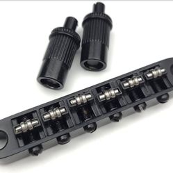 Kaynes Black Guitar Roller Saddle Bridge Tune-O-Matic Bridge with Roller Saddles