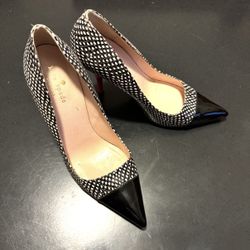 Stylish Kate Spade Black and White Stilettos