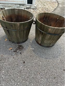 Wood planters