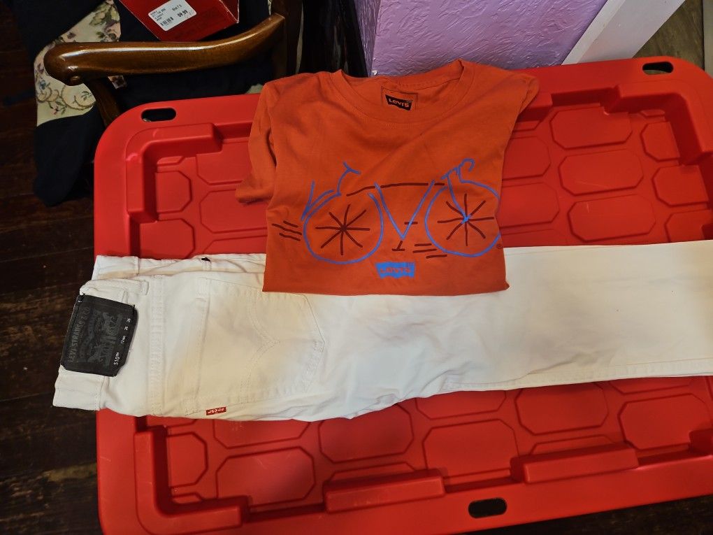 Boys Size 12 Levi Pants And Shirt