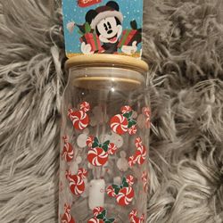 Mickey Mouse Holiday Glass 