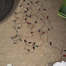 Vintage Colorful String Lights. 4 sets. 6 of 39 bulbs are not working